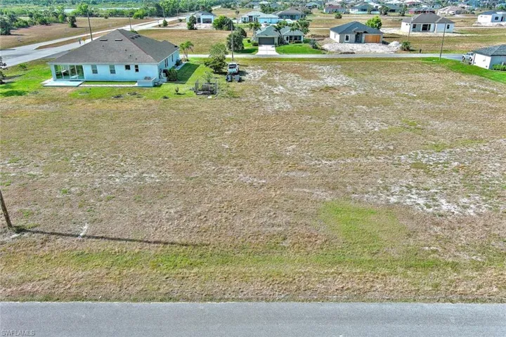 Aerial view of residential area
