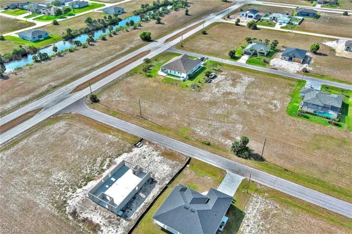 Aerial view of residential area