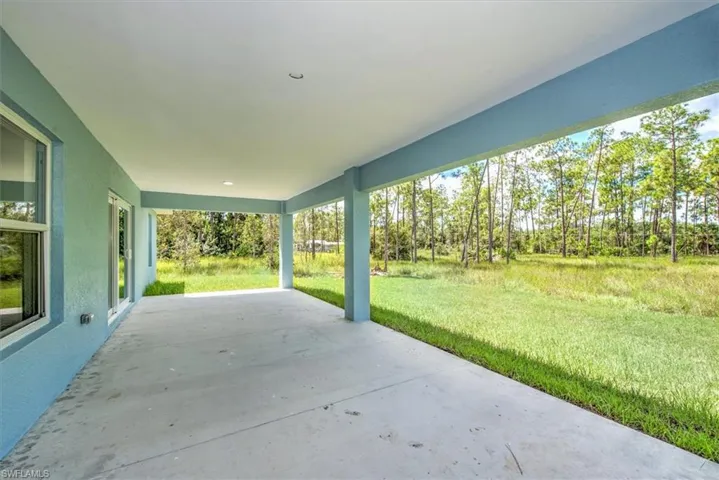 Wow, the rear lanai is huge measuring 26' x 12'. You have plenty of room to sit outside in the shade and have a bbq with friends.