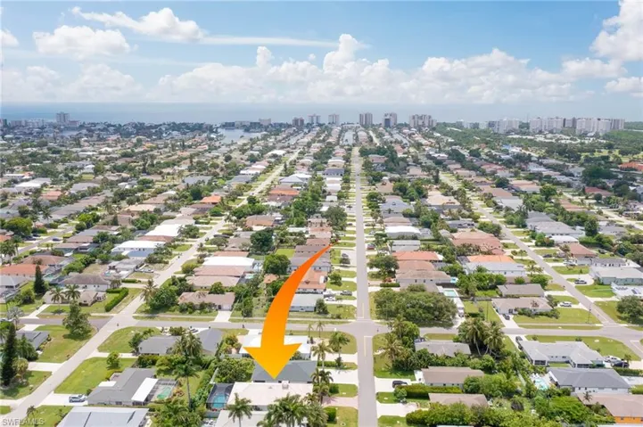 Drone / aerial view- facing Vanderbilt Beach