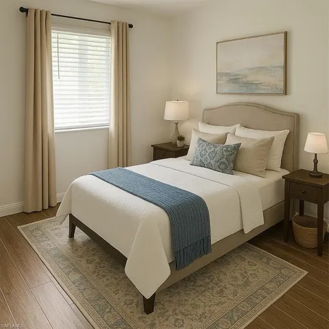 Virtually Staged Guest Bedroom