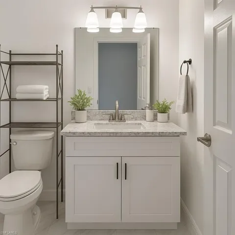 Virtually Staged Primary Bathroom