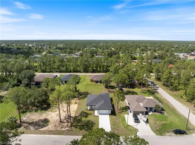 Aerial view of residential area