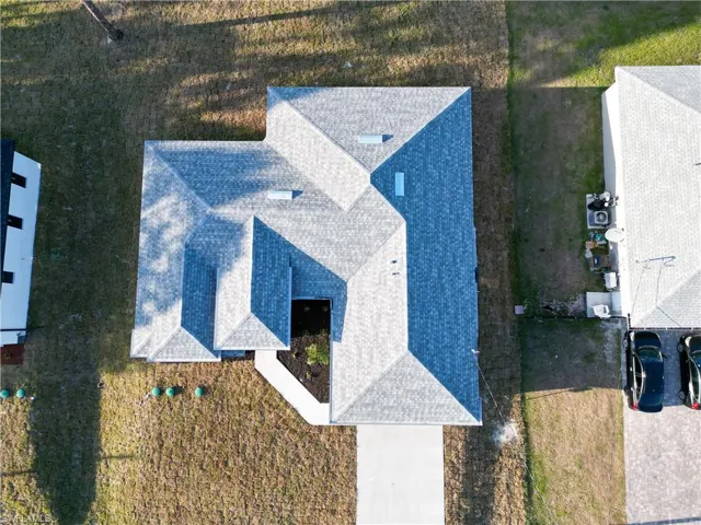 View from above of property