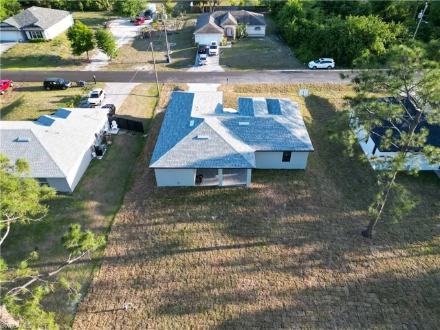 Aerial view of residential area
