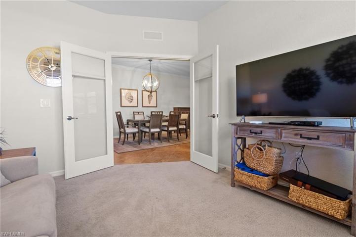 Den with french doors
