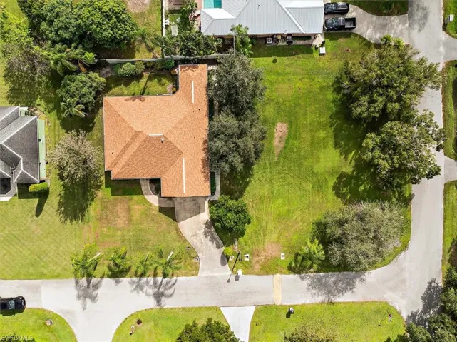 Aerial View  with corner lot