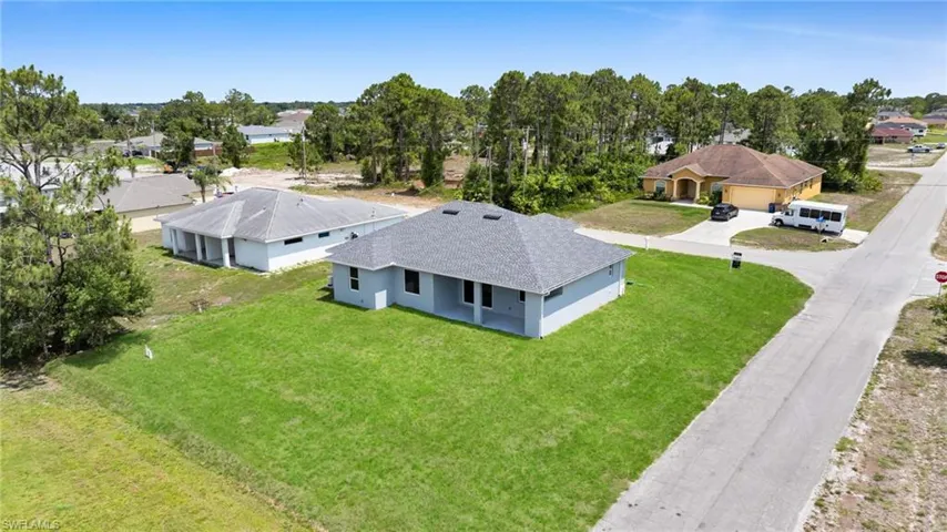 Aerial view of residential area