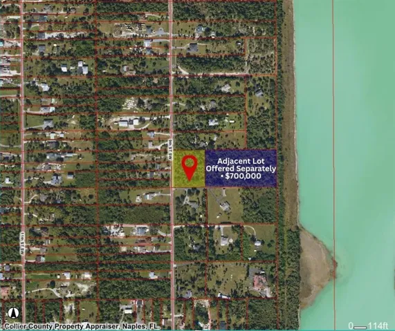 Map / location featuring property parcel outlined