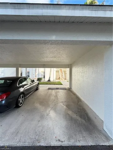 View of covered parking lot