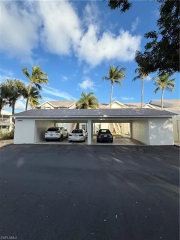 View of covered parking lot