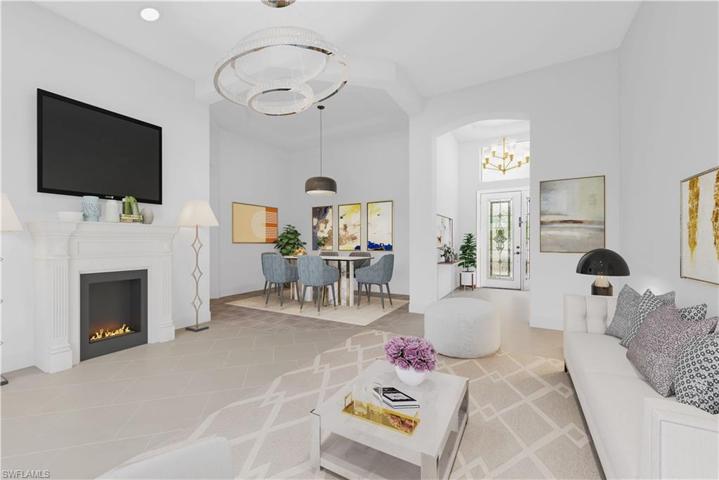 Virtually Staged Living Room