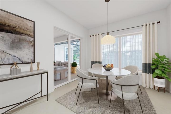 Virtually Staged Kitchen Dining Area