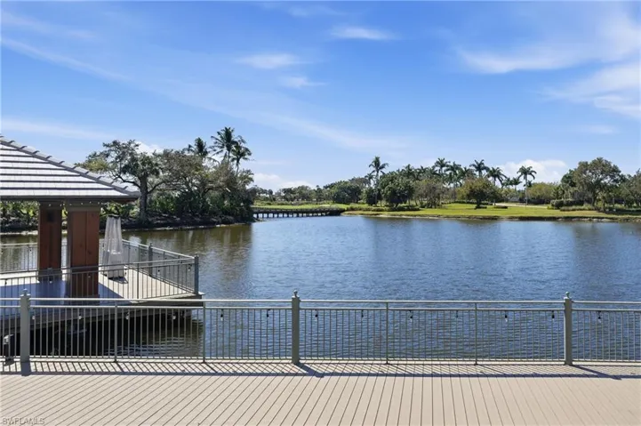 Community gazebo and deck area offering a peaceful outdoor space to relax and enjoy the surroundings within Fiddler’s Creek.