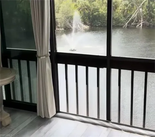 Water Feature in Lake view off Sunroom