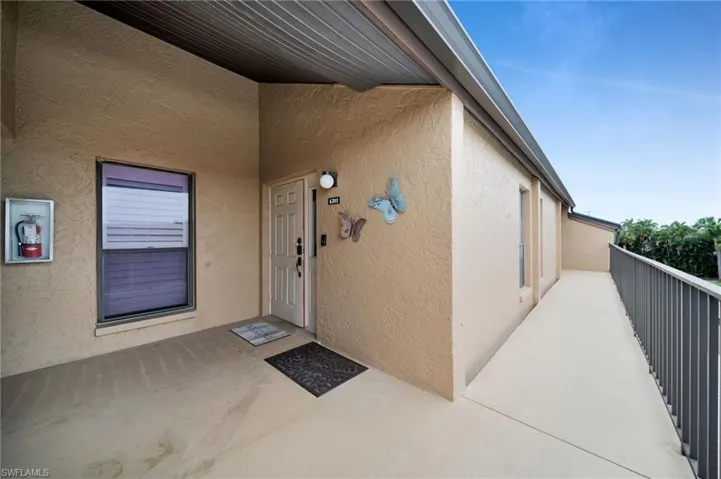 View of Front entry, balcony with Eastern Sunrise and  shared sun deck