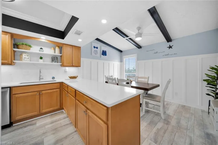 Kitchen and dining room view