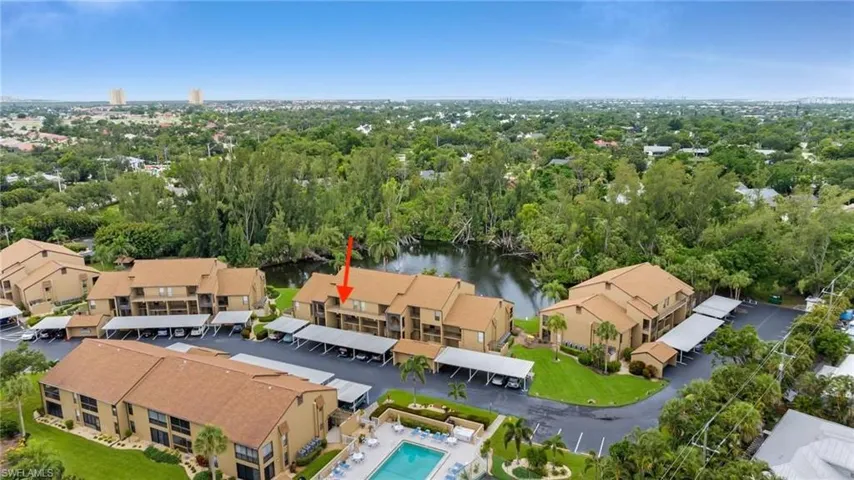Aerial view of Pool Stocked Lake and Unit