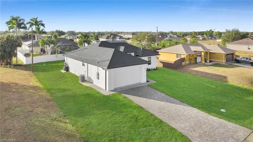 Aerial perspective of suburban area