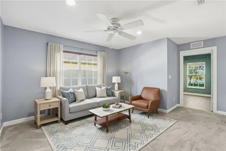 Digitally Added Furniture To the Loft/Den Area on 2nd Floor
