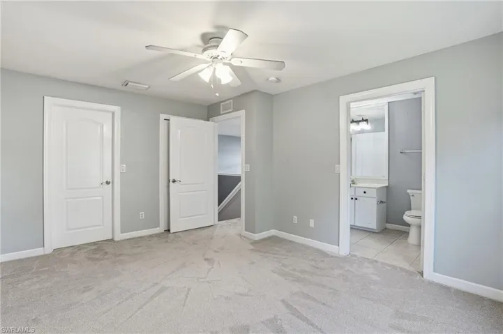 Bedroom #2 showing the shared guest bathroom upstairs