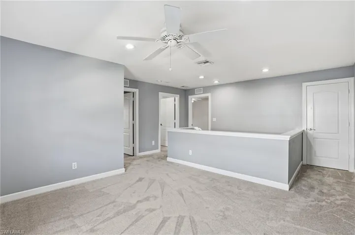 Second Floor Open Loft area showing bedroom #2 and  #3 entrances