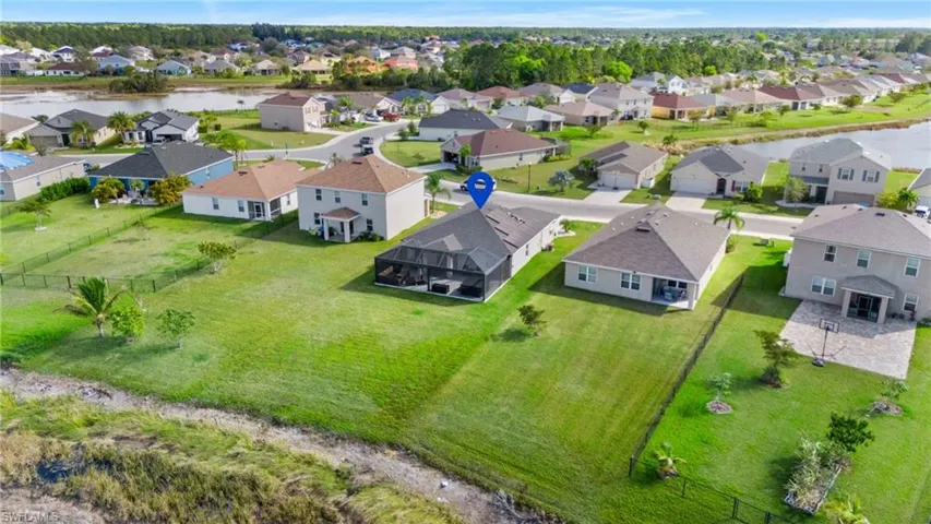 Birds eye view of property