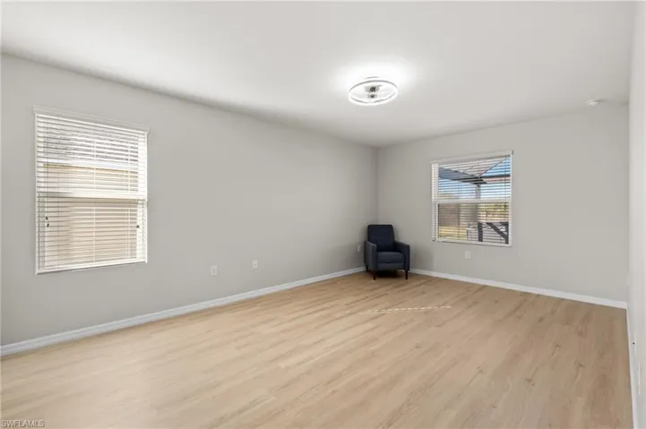 Empty room featuring light hardwood / wood-style floors