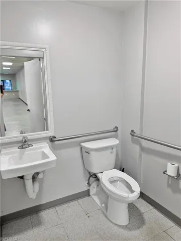 Bathroom featuring toilet and sink