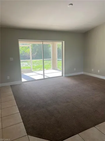 View of carpeted spare room