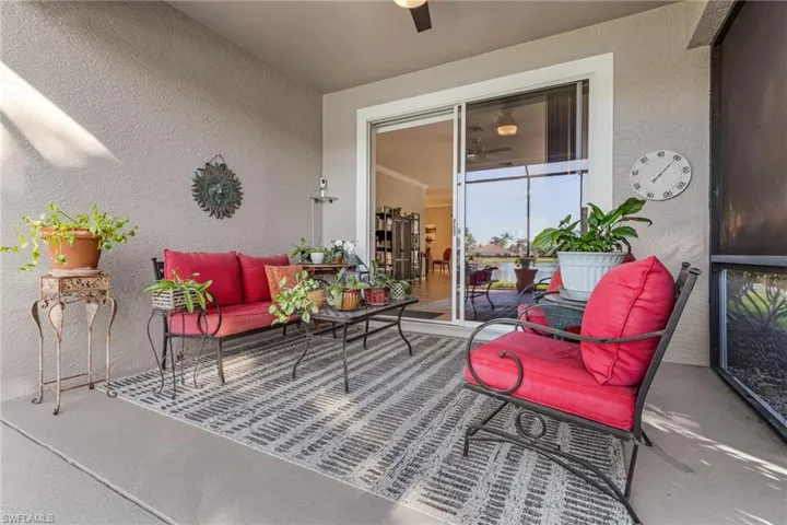 View of patio featuring an outdoor living space