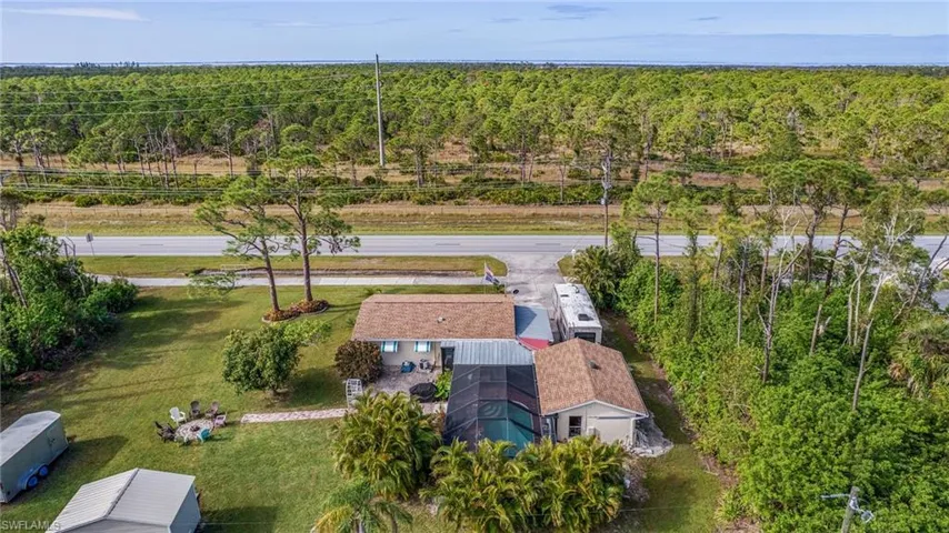 Aerial of home looking west.