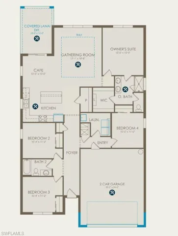 Floorplan with structurals