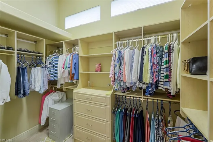 Custom closets throughout.