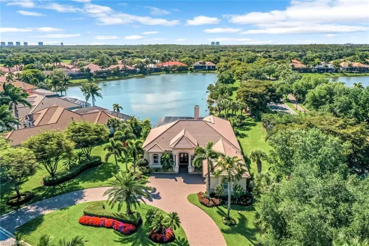 Oversized homesite with gorgeous long lake view.