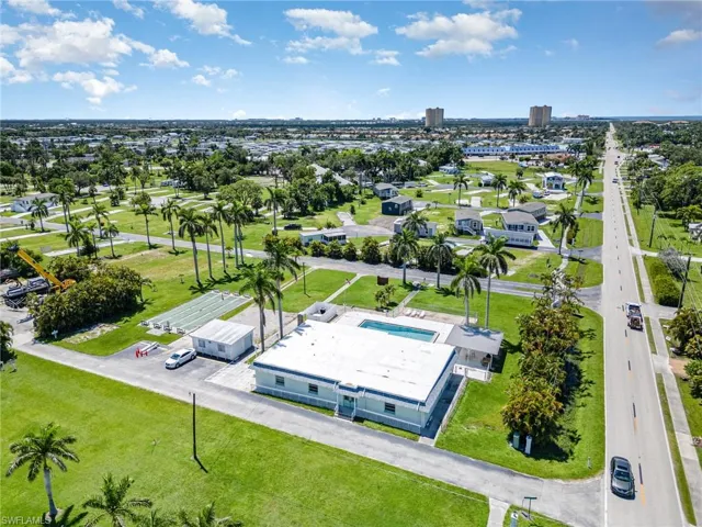 Here is the clubhouse, heated pool, & shuffleboard