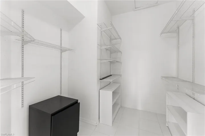 View of walk in closet