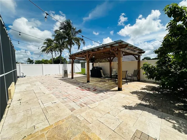 View of patio / terrace with a pergola