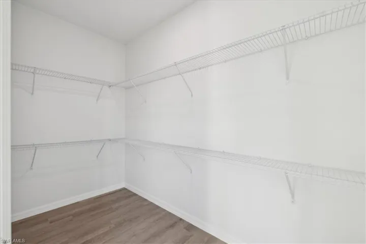 Spacious closet featuring hardwood / wood-style floors