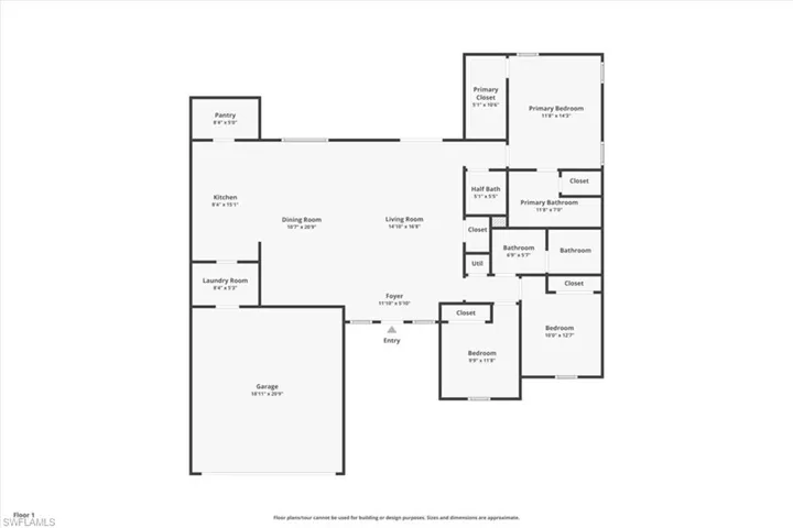 Kitchen featuring appliances with stainless steel finishes, white cabinets, hanging light fixtures, a center island with sink, and light wood-type flooring