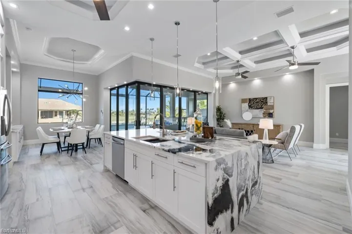 Kitchen to sliders to lanai