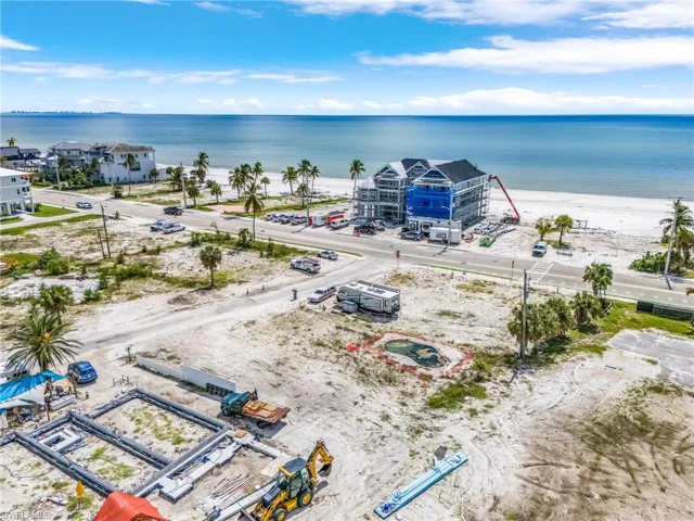 Drone / aerial view of unending shoreline