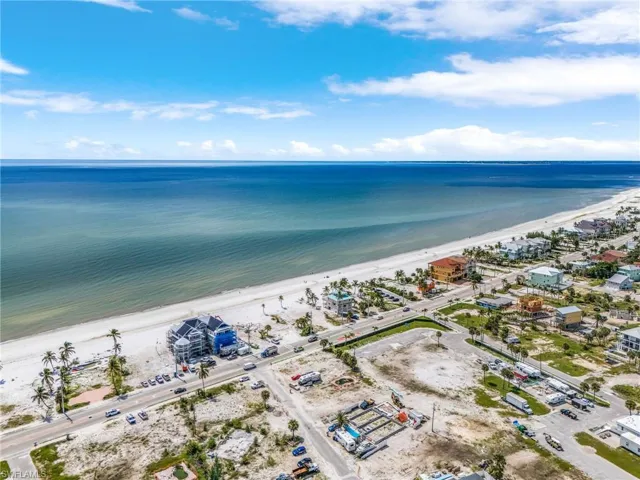 Bird's eye view of expansive beach