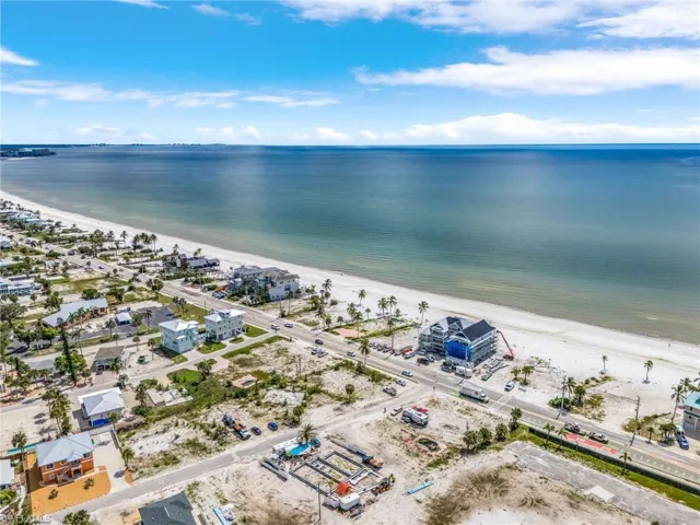 Aerial view of unending shoreline