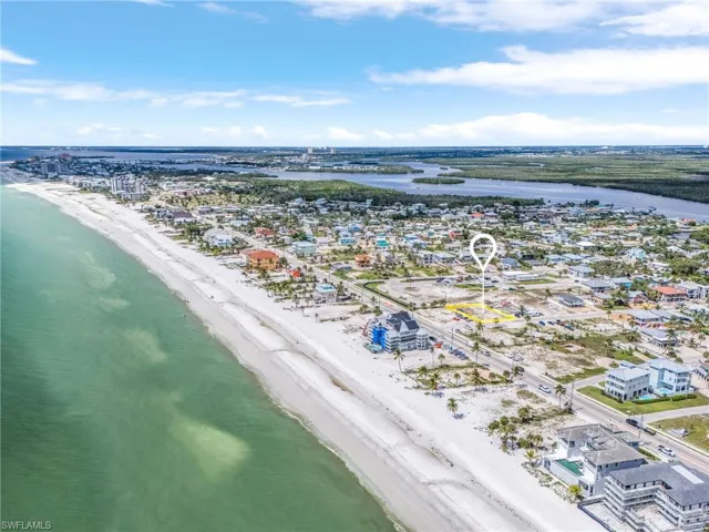 Drone / aerial view of extended coastline