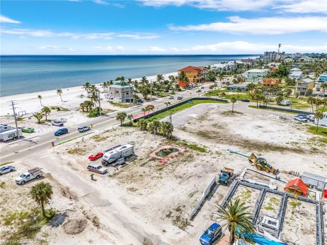 Aerial view of unending shoreline