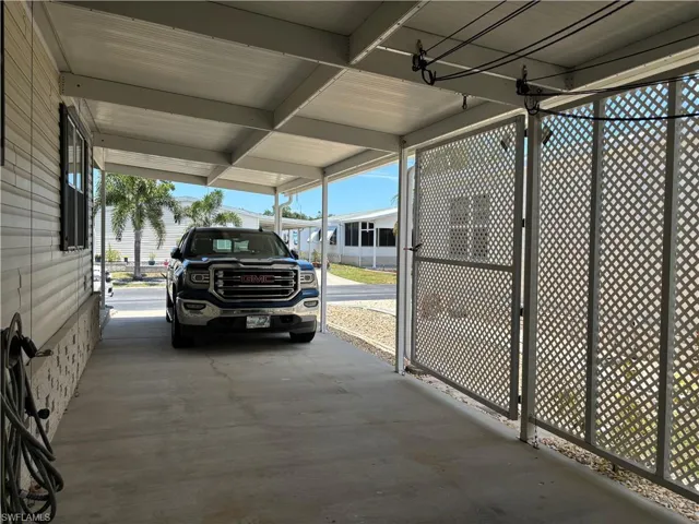 Garage with a carport