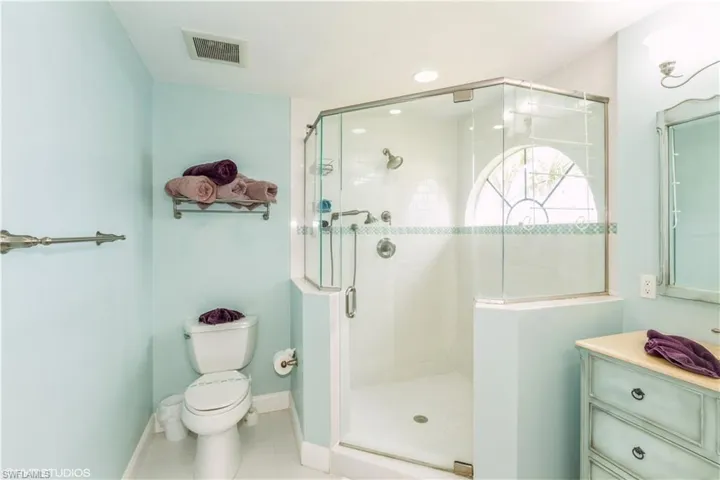 Master Shower with Lake View