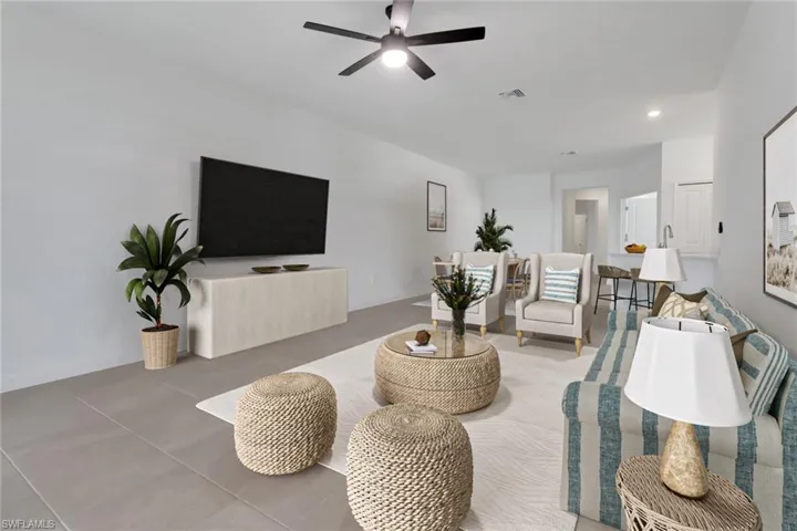 Virtually Staged Living Room