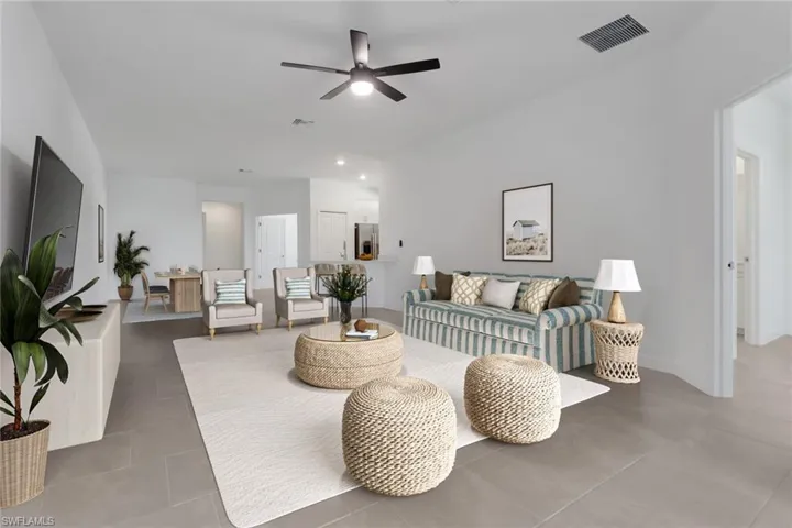 Virtually Staged Living Room